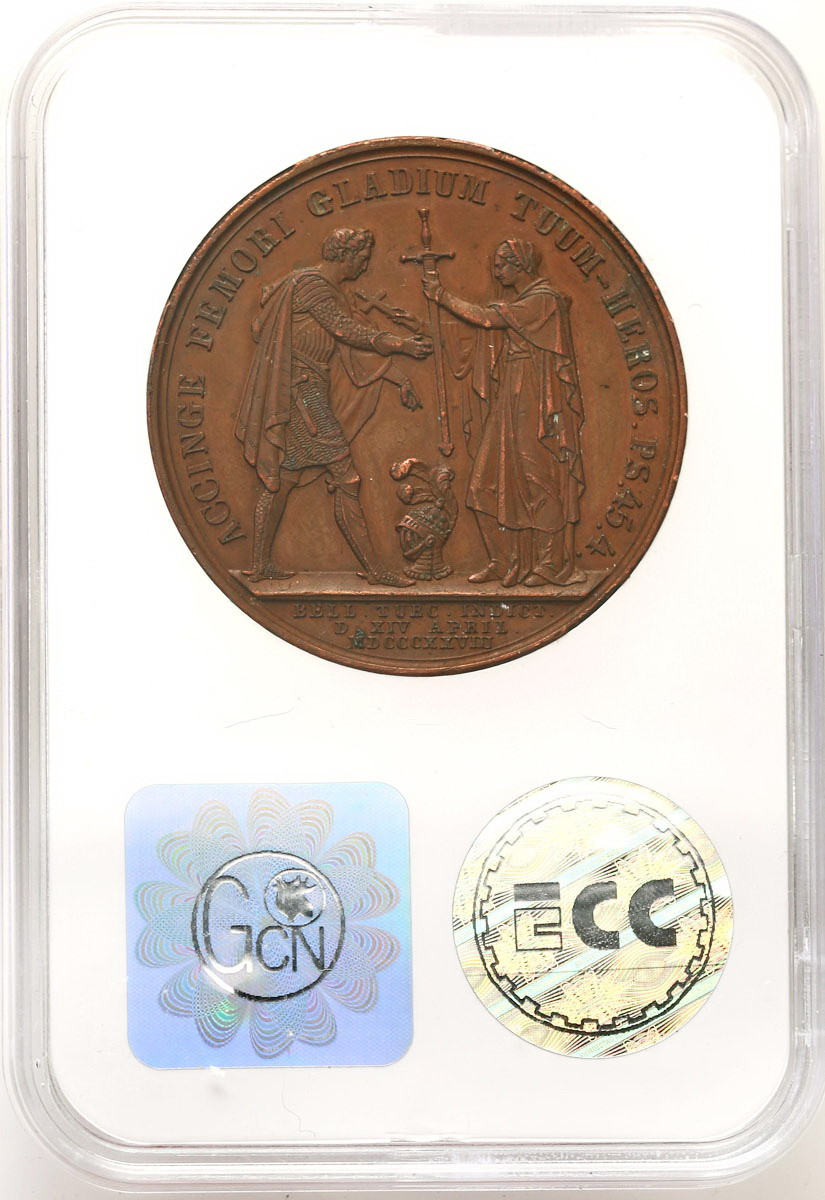 Rosja, Mikołaj I. Medal 1828 - wojny z Turcją, brąz - ŁADNY